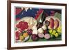 Fishes with Knife, Lemons and Vegetables, 2005-Pedro Diego Alvarado-Framed Giclee Print