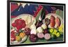 Fishes with Knife, Lemons and Vegetables, 2005-Pedro Diego Alvarado-Framed Giclee Print