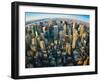 Fisheye Aerial Panoramic View over New York-msv-Framed Photographic Print