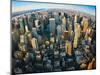 Fisheye Aerial Panoramic View over New York-msv-Mounted Photographic Print