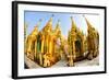 Fisheye Image of Shrines at Shwedagon Paya (Pagoda), Yangon (Rangoon), Myanmar (Burma), Asia-Lee Frost-Framed Photographic Print