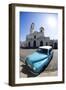 Fisheye Image of Vintage American Car and Church-Lee Frost-Framed Photographic Print