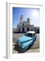 Fisheye Image of Vintage American Car and Church-Lee Frost-Framed Photographic Print