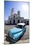 Fisheye Image of Vintage American Car and Church-Lee Frost-Mounted Photographic Print