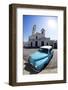 Fisheye Image of Vintage American Car and Church-Lee Frost-Framed Photographic Print