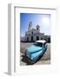 Fisheye Image of Vintage American Car and Church-Lee Frost-Framed Photographic Print