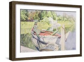 Fishing, 1909-Carl Larsson-Framed Giclee Print
