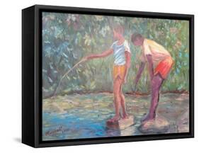 Fishing, 2014 (oil on canvas)-Carlton Murrell-Framed Stretched Canvas