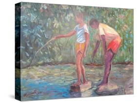 Fishing, 2014 (oil on canvas)-Carlton Murrell-Stretched Canvas