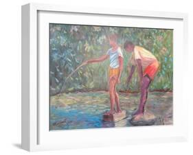 Fishing, 2014 (oil on canvas)-Carlton Murrell-Framed Giclee Print