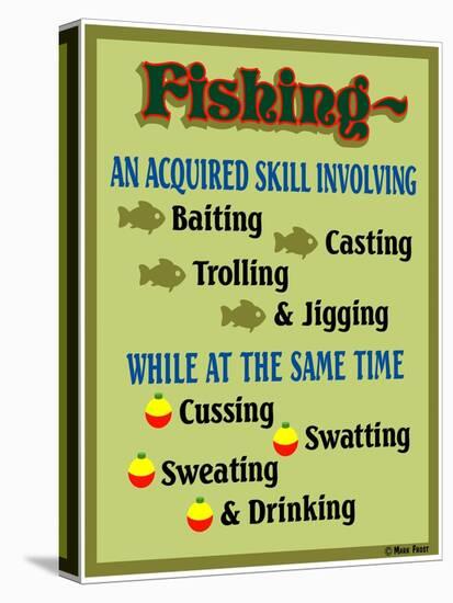 Fishing Acquired Skill-Mark Frost-Stretched Canvas