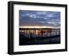Fishing and Crabbing Boats at Low Tide after Sunset, in Dock at the End of the Road in Grayland-Aaron McCoy-Framed Photographic Print