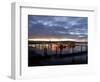 Fishing and Crabbing Boats at Low Tide after Sunset, in Dock at the End of the Road in Grayland-Aaron McCoy-Framed Photographic Print