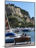 Fishing and Leisure Boats Moored at the Key Side, Harbour in Cassis Cote d'Azur, Var, France-Per Karlsson-Mounted Photographic Print