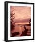 Fishing and Rowing at Sunset on a Pond in the United States-Alfred Eisenstaedt-Framed Photographic Print