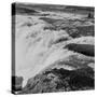 Fishing at Celilo Falls on the Columbia River, 1954-Virna Haffer-Stretched Canvas