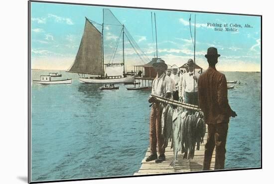 Fishing at Coden, Mobile, Alabama-null-Mounted Art Print