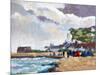 Fishing at Kingsdown White Cliffs, 2010-Clive Metcalfe-Mounted Giclee Print