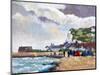 Fishing at Kingsdown White Cliffs, 2010-Clive Metcalfe-Mounted Giclee Print