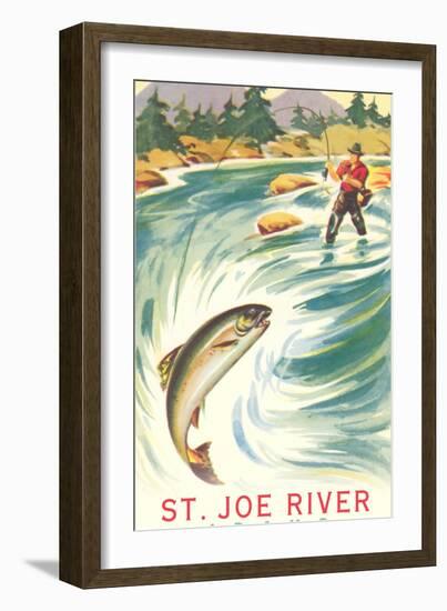 Fishing at St. Joe River-null-Framed Art Print