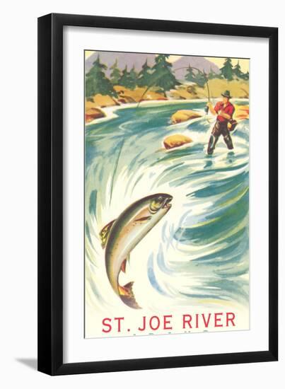 Fishing at St. Joe River-null-Framed Art Print