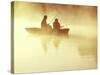 Fishing at Sunrise-null-Stretched Canvas