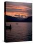 Fishing at Sunset, Lake Maggiore, Italy-Peter Thompson-Stretched Canvas