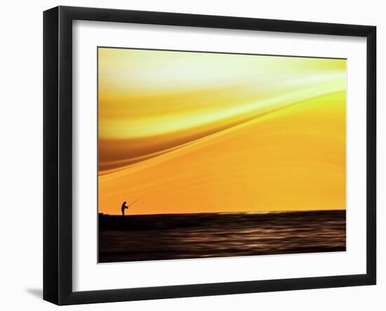 Fishing at Sunset-Josh Adamski-Framed Photographic Print