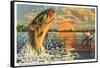 Fishing at Sunset-null-Framed Stretched Canvas