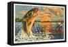 Fishing at Sunset-null-Framed Stretched Canvas