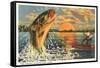 Fishing at Sunset-null-Framed Stretched Canvas