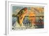 Fishing at Sunset-null-Framed Art Print