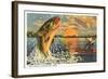 Fishing at Sunset-null-Framed Art Print