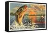 Fishing at Sunset-null-Framed Stretched Canvas