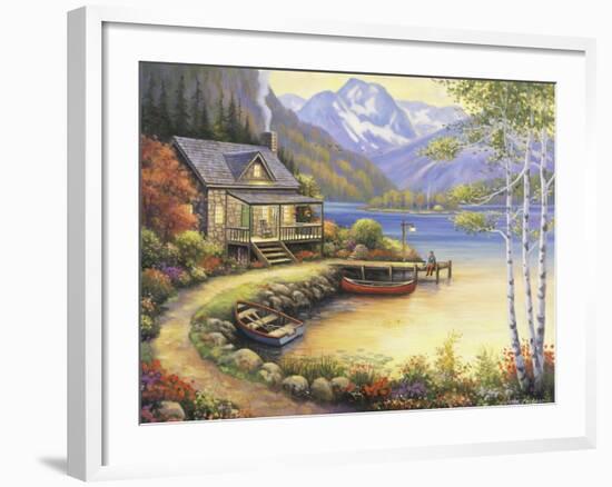 Fishing at the Lake-John Zaccheo-Framed Giclee Print