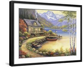 Fishing at the Lake-John Zaccheo-Framed Giclee Print