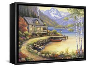 Fishing at the Lake-John Zaccheo-Framed Stretched Canvas