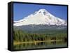 Fishing at Trillium Lake-Steve Terrill-Framed Stretched Canvas