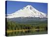 Fishing at Trillium Lake-Steve Terrill-Stretched Canvas