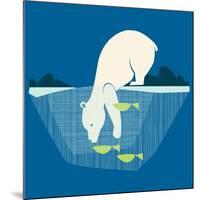 Fishing Bear-null-Mounted Giclee Print