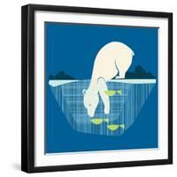 Fishing Bear-null-Framed Giclee Print