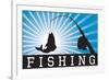 Fishing Blue Sports-null-Framed Art Print