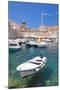 Fishing boat and clear water in the Old Port, Dubrovnik Old Town, Dubrovnik, Dalmatian Coast, Croat-Neale Clark-Mounted Photographic Print