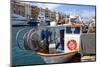 Fishing Boat and Fishing Nets, Bouzigues, Thau Basin, Herault, Languedoc, France, Europe-Guy Thouvenin-Mounted Photographic Print