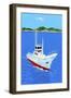 Fishing boat and harbor-Hiroyuki Izutsu-Framed Giclee Print