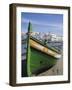 Fishing Boat and Village Near Portimac, Ferragudo, Algarve, Portugal, Europe-Tom Teegan-Framed Photographic Print