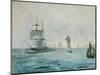 Fishing Boat Arriving, with the Wind Behind, 1864-Edouard Manet-Mounted Giclee Print