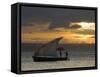 Fishing Boat at Dawn, Ramena Beach, Diego Suarez in North Madagascar-Inaki Relanzon-Framed Stretched Canvas