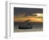 Fishing Boat at Dawn, Ramena Beach, Diego Suarez in North Madagascar-Inaki Relanzon-Framed Photographic Print