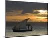 Fishing Boat at Dawn, Ramena Beach, Diego Suarez in North Madagascar-Inaki Relanzon-Mounted Photographic Print